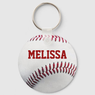 パーソナライズなソフトボールKeychain キーホルダー