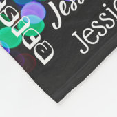 パーソナライズなタイポグラフィの地下鉄の芸術のクリスマスの《写真》ぼけ味 フリースブランケット (角)