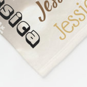 パーソナライズなタイポグラフィの地下鉄の芸術の《写真》ぼけ味の雪片 フリースブランケット (角)