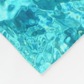 パーソナライズなターコイズのガラスサッカーのブランケット フリースブランケット (角)