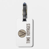 パーソナライズなタータンチェックの荷物のラベル ラゲッジタグ (裏面縦)