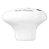 パーソナライズなダックスフントのデザイン セラミックノブ (側面)