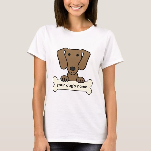 パーソナライズなダックスフント Tシャツ (正面)