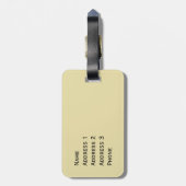 パーソナライズなダブリンアイルランドのガイドブック ラゲッジタグ (裏面縦)