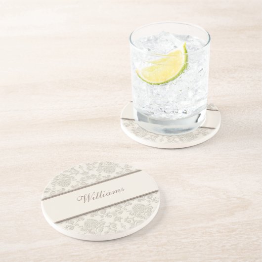 パーソナライズなダマスク織のコースター コースター (側面)
