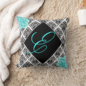 パーソナライズなダマスク織の子供部屋のアクセントの枕 クッション (ブランケット)