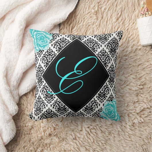 パーソナライズなダマスク織の子供部屋のアクセントの枕 クッション (ブランケット)