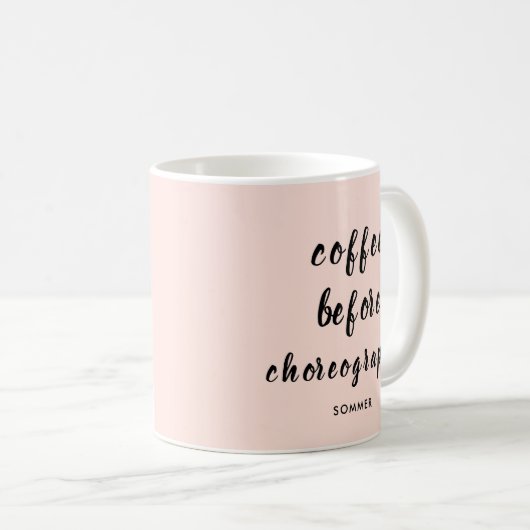 パーソナライズなダンスの先生の振り付け コーヒーマグカップ (正面右)