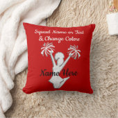 パーソナライズなチアリーダーの枕あなたの文字、色 クッション (ブランケット)