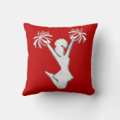 パーソナライズなチアリーダーの枕あなたの文字、色 クッション (裏面)