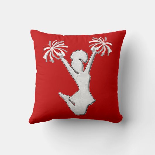 パーソナライズなチアリーダーの枕あなたの文字、色 クッション (裏面)