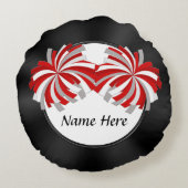 パーソナライズなチアリーダー年長夜ギフトの枕 ラウンドクッション (裏面)