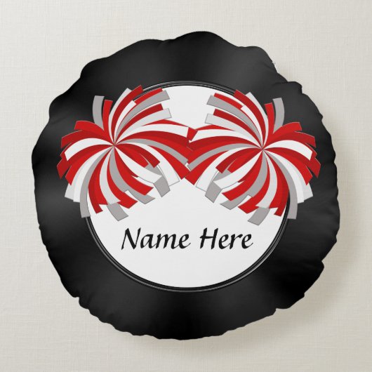 パーソナライズなチアリーダー年長夜ギフトの枕 ラウンドクッション (裏面)