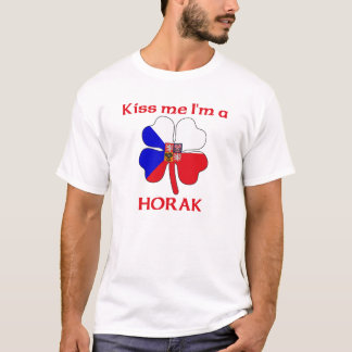 パーソナライズなチェコ語は私によってがHorakである私に接吻します Tシャツ