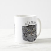 パーソナライズなチベット人のPallas猫のコーヒー・マグ コーヒーマグカップ (正面右)