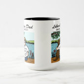 パーソナライズなチョコレートラブラドールおよびパパ マグカップ (中央)