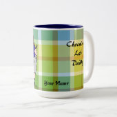 パーソナライズなチョコレート実験室のお父さんの格子縞 ツートーンマグカップ (正面右)