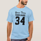パーソナライズなチーム名前数はジャージーを遊ばします Tシャツ (正面)