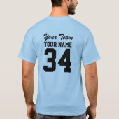 パーソナライズなチーム名前数はジャージーを遊ばします Tシャツ (裏面)