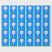 パーソナライズなティーのゴルフ・ボール- ラッピングペーパー (フラット)