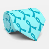 パーソナライズなティール(緑がかった色)の認識度のリボン ネクタイ (ロール)