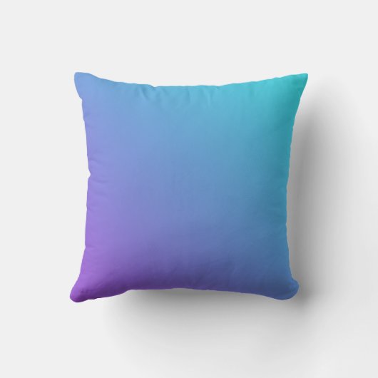 パーソナライズなティール(緑がかった色)紫色のバルミツワー クッション (裏面)