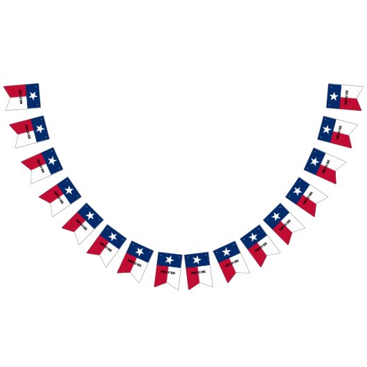 パーソナライズなテキサス州の州の旗のパーティーの旗布の旗 バンティングフラッグ (全)