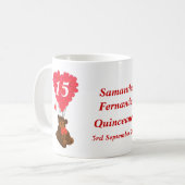 パーソナライズなテディー・ベアキンセアニェラ コーヒーマグカップ (正面左)