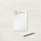 パーソナライズなテニスのスポーツのテーマ ポストイット (デスク上)