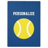 パーソナライズなテニス選手のコーチの付属品のカスタム クリップボード (裏面)