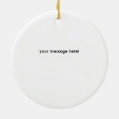 パーソナライズなテニス・ボールのクリスマスオーナメント セラミックオーナメント (裏面)