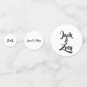 パーソナライズなテーブルの紙吹雪 コンフェッティ (裏面)