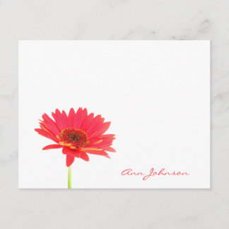 パーソナライズなデイジーの花の平らなメッセージカード 招待状