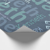 パーソナライズなデニム ラッピングペーパー (角)