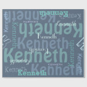 パーソナライズなデニム ラッピングペーパー (フラット)