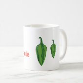 パーソナライズなトウガラシ コーヒーマグカップ (正面右)