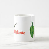 パーソナライズなトウガラシ コーヒーマグカップ (中央)