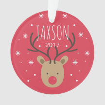 パーソナライズなトナカイのクリスマスのオーナメント