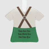 パーソナライズなドイツのハーフパンツのクリスマスのオーナメント オーナメント (裏面)