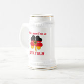 パーソナライズなドイツ語は私によってがBartelsである私に接吻します ビールジョッキ (正面左)