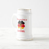 パーソナライズなドイツ語は私によってがGoebelである私に接吻します ビールジョッキ (正面左)