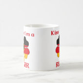 パーソナライズなドイツ語は私によってがRugerである私に接吻します コーヒーマグカップ (中央)