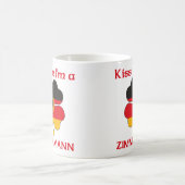 パーソナライズなドイツ語は私によってがZimmermannである私に接吻します コーヒーマグカップ (中央)