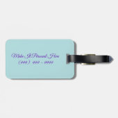 パーソナライズなナッサウ港の夜明けの遊航船 ラゲッジタグ (裏面横)