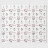 パーソナライズなナースのギフト用包装紙 ラッピングペーパー (フラット)