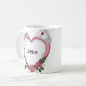 パーソナライズなナースのマグ コーヒーマグカップ (正面左)