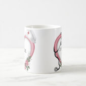 パーソナライズなナースのマグ コーヒーマグカップ (中央)