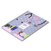 パーソナライズなナースはピンク及びラベンダーを懐に入れます ノートブック (左側)