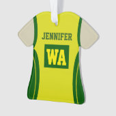 パーソナライズなネットボールのアクリルの軽い皮 オーナメント (正面)