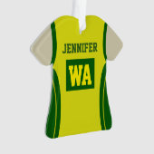 パーソナライズなネットボールのアクリルの軽い皮 オーナメント (正面)